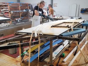 cintrer pvc mise en forme sur table